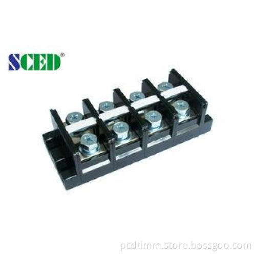 Black High Current PCB Terminal Block Connector 36.00mm Pit